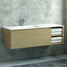 Mobile bagno 135 cm con lavabo incasso e vano a giorno a destra SP-135ED - KAMALU