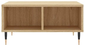 Tavolino da salotto rovere sonoma 60x60x30 cm legno multistrato