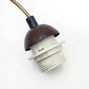 Lampada sospesa su cavo AIDA 1xE27/60W/230V Ø 35 cm rovere/marrone/bianco