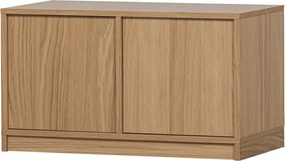 Parete attrezzata con mobile TV in rovere naturale 304x243 cm Modulair - vtwonen