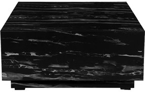 Tavolino nero in marmo 100x100 cm Vito - Støraa