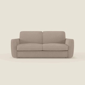 Leonida divano letto sfoderabile e materasso H18 cm - vano portaguanciali in tessuto Smacchiabile T23 tortora