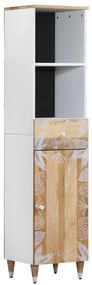 Mobile Da Bagno 38x33,5x160 Cm İn Legno Massello Di Mango /