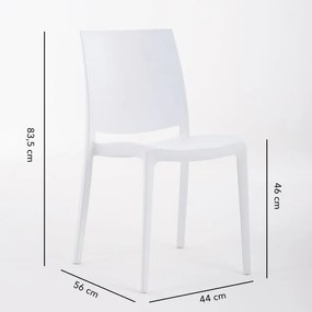 Sedia da giardino London NEW GARDEN bianco, set da 2 pezzi
