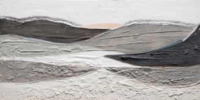 Dipinto su tela Astratt 15, grigio 120 x 60 cm