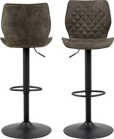 Set di 2 sgabelli girevoli da bar verde scuro 116 cm Naomi - Actona