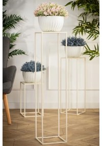 Portafiori 100x24 cm color crema