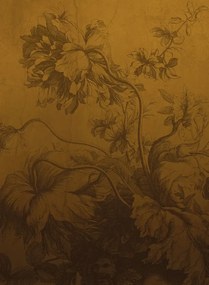 KEK Amsterdam Carta da parati panoramica Gradient Flowers Uyterlinde - Ocher 390 cm
