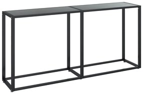 Tavolo consolle nero 160x35x75,5 cm in vetro temperato