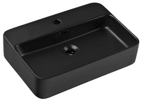 COMAD TRUST 2 BLACK (E-6282) - Lavabo da appoggio TRUST 55x38 cm nero opaco