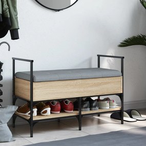 Panca porta scarpe rovere sonoma 85,5x42x57,5 cm