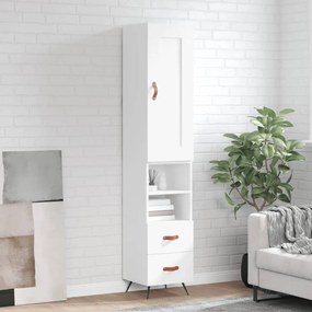 Credenza Bianca 34,5x34x180 Cm İn Legno Multistrato /