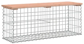 Panca giardino design gabbione 103x31,5x42 cm massello douglas