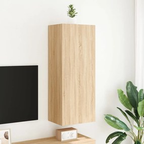 Mobile tv parete rovere sonoma 40,5x30x102 cm legno multistrato