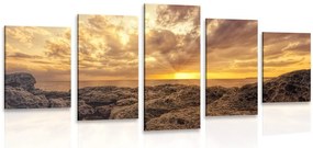 Quadri 5 pezzi – Scogliere del mare
