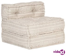 vidaXL Pouf Modulare Beige in Tessuto