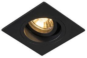 Faretto da incasso moderno nero 9,3 cm orientabile e inclinabile - Chuck