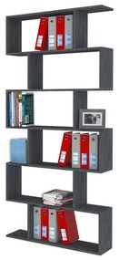 Libreria L 80 x P 24.6 x H 192 cm ardesia, portata per ripiano 5 kg