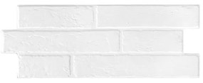 Rivestimento Effetto Muretto 16x40 In Gres Porcellanato White Brick Bianco