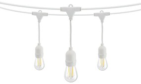 Catenaria da 5m con 5 Portalampada E27 Bianco