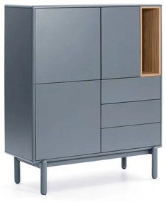 Cassettiera alta blu-grigio 100x120 cm Corvo - Teulat