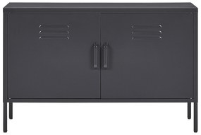 Credenza metallo nero 40 x 100 cm URIA Beliani