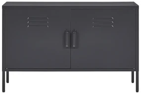 Credenza metallo nero 40 x 100 cm URIA Beliani