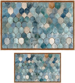 Set di tappetini per il bagno blu 2 pz 60x100 cm – Foutastic