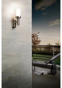 Eglo 95017 - Applique da esterno con sensore POLIENTO 1xE27/40W