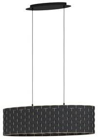 Lampadario Moderno Marasales 2 Luci Acciaio Nero