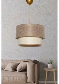 Lampadario beige/color crema con paralume in tessuto ø 30 cm Tubol – Opviq lights