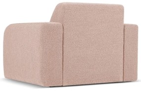 Poltrona rosa in tessuto bouclé Molino - Micadoni Home