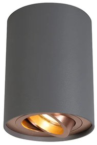 Faretto intelligente grigio con rame incl. Lampadina WiFi GU10 - Rondoo Up