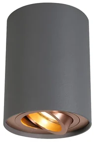 Faretto intelligente grigio con rame incl. Lampadina WiFi GU10 - Rondoo Up