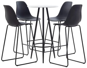 Set Da Bar 5 Pz İn Plastica Nero /