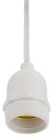 Catenaria da 5m con 5 Portalampada E27 Bianco