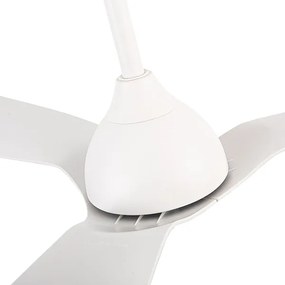 Ventilatore da soffitto Ø132 cm IP44 bianco con telecomando