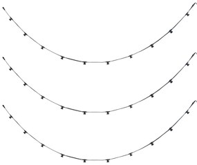 Illuminazione per feste nera collegabile con spina 14m 30 luci IP44 - Lubber