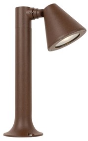 Paletto da esterno moderno marrone ruggine 30 cm IP44 regolabile - Ciara