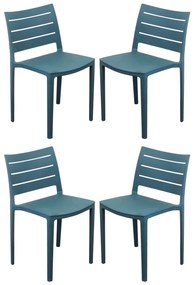 CABOT - set 4 sedie in polipropilene impilabile