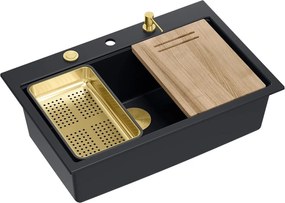 Lavello in granito MARC  110 WORKSTATION Black