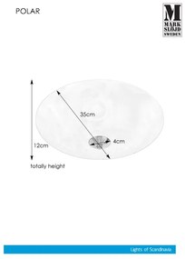 Markslöjd 107360 - Plafoniera POLAR 2xE14/40W/230V diametro 35 cm