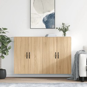 Armadietti A Parete 2 Pz Rovere Sonoma İn Legno Multistrato /