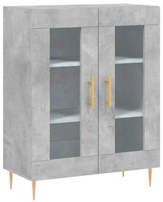 Credenza grigio cemento 69,5x34x90 cm in legno multistrato