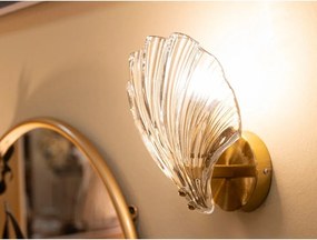 Lampada da parete dorata in vetro Da Muro Shell – Mauro Ferretti
