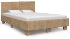 Giroletto Con Testiera Senza Materasso 140x200 Cm Vero Rattan /