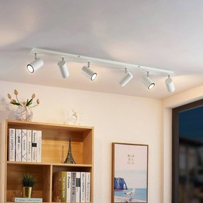 Lindby fatto da soffitto Joffrey, a 6 luci, bianco, metallo