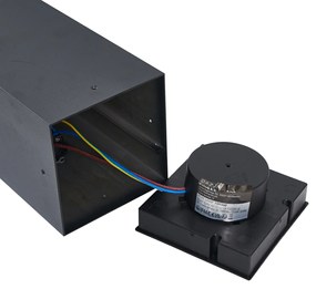 Lampada da terra moderna da esterno nera 80 cm con presa IP44 - Charlois