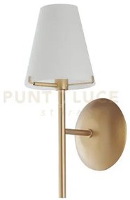 Applique a parete canto oro e bianca 1 luce attacco g9 12x16,5x30,5...