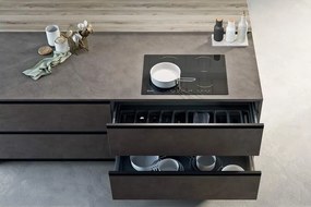 Cucina Moderna Icon Swing con isola snack modulare